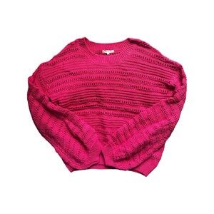 Willow & Clay Women’s Pink Sweater Size Small - Balloon Sleeve Knit Top